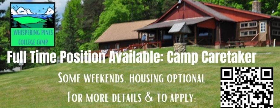 Full Time Camp Caretaker Position Available
