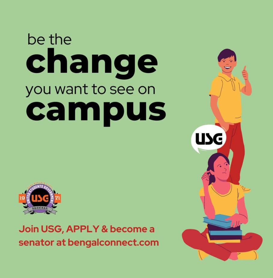 Advertisement to become USG Senator