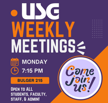 USG Weekly Meetings Reminder